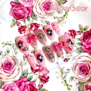 🐾 Kiki & Jiji’s Bow 🐾 ฅ՞•ﻌ•՞ฅ PressOn Nails